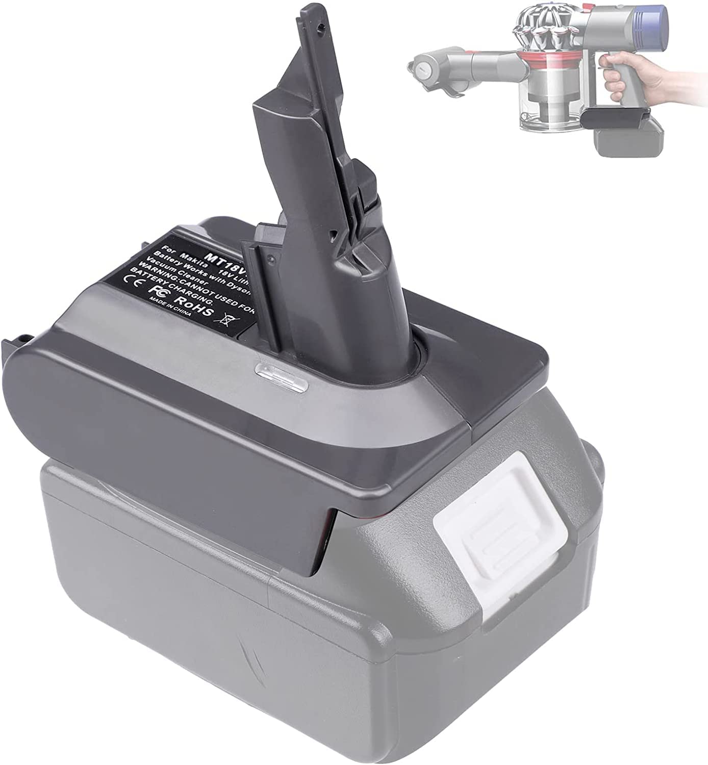 ダイソンV7/V8バッテリーアダプター マキタ18Vリチウム電池をV7 V8掃除機電池に変換 Dyson V7/8ハンドヘルド掃除機バッテリーに変換するV7/8 Animal V7/8 Absolute V7/8 Motorhead Pro V7/8トリガーV7/8に互換性