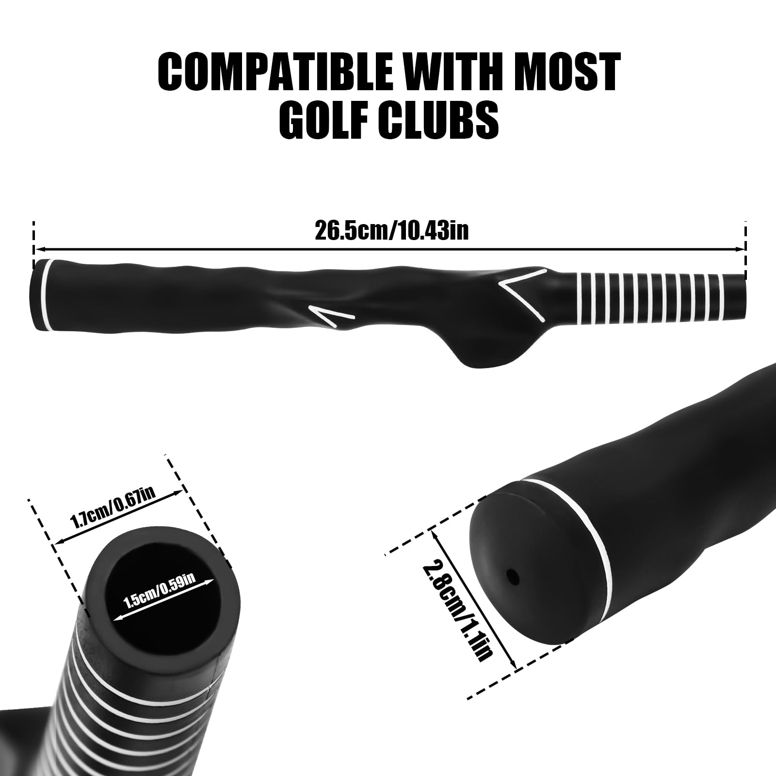 Entrenador de Agarre de Golf para Zurdos, Empuñadura de Entrenamiento de Golf Antideslizante Accesorios de Ayuda para Práctica para Hombres y Mujeres Principiantes Aficionados y Profesionales