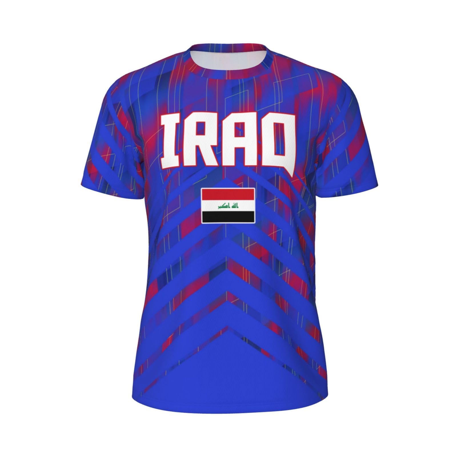 DABOYOZHZH Iraq Flag Cool Iraqans (14) Sports Jersey Mesh T-Shirt 3D Print for Running Cycling Soccer Tennis Fitness Climbing Shirts