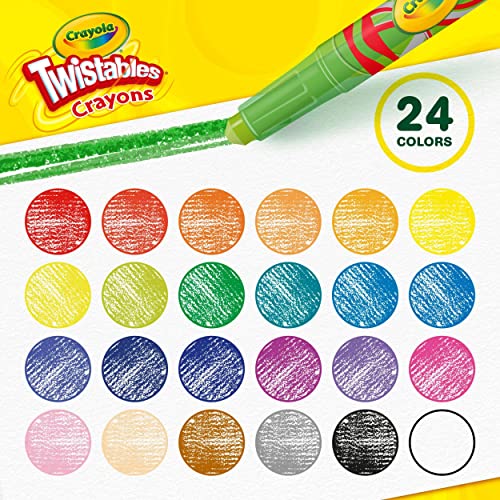 Image of Crayola Twistables Crayons Coloring Set, Mini, Kids Indoor Activities at Home, 24 Count, Assorted
