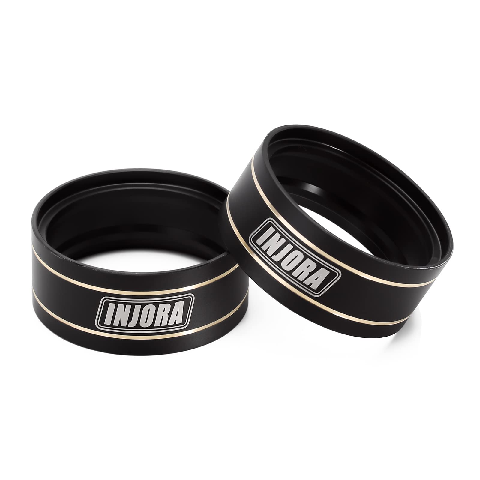 INJORA RC Black Coating Brass Internal Beadlock Ring Clamp Ring 94g Wheel Weight Fit 1.9" Wheel Rim for 1/10 RC Crawler Axial SCX10 II 90046 TRX-4 VS4-10 Upgrade Parts โ image 1