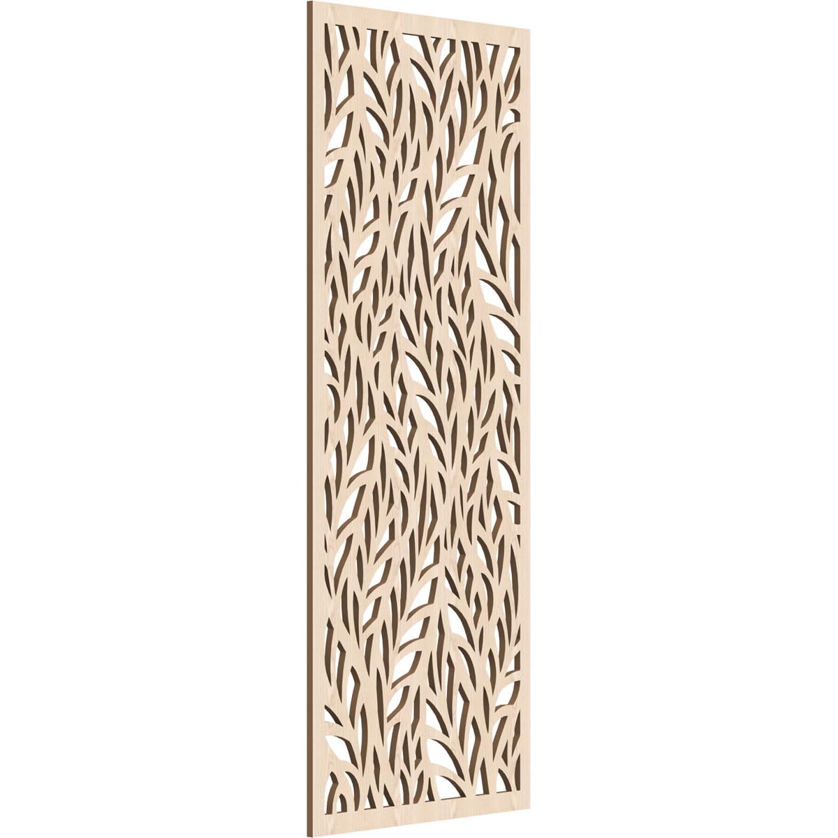 Ortonville Decorative Pierced Fretwork Wood Wall Panels, 19 3/8"W x 49 3/8"H x 3/8"T, Red Oak