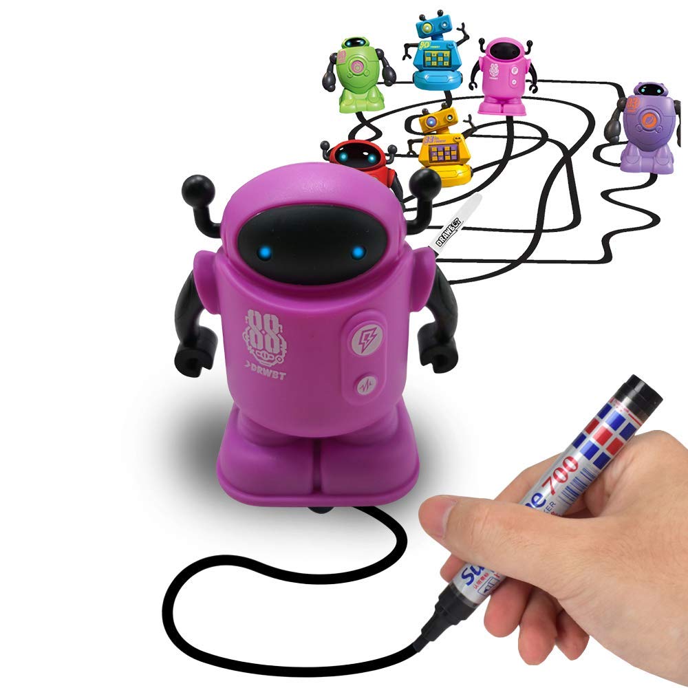 Buy Magic Inductive Robot Toy Follow Black Line with LED Light Educational Toys for Kids, Smart