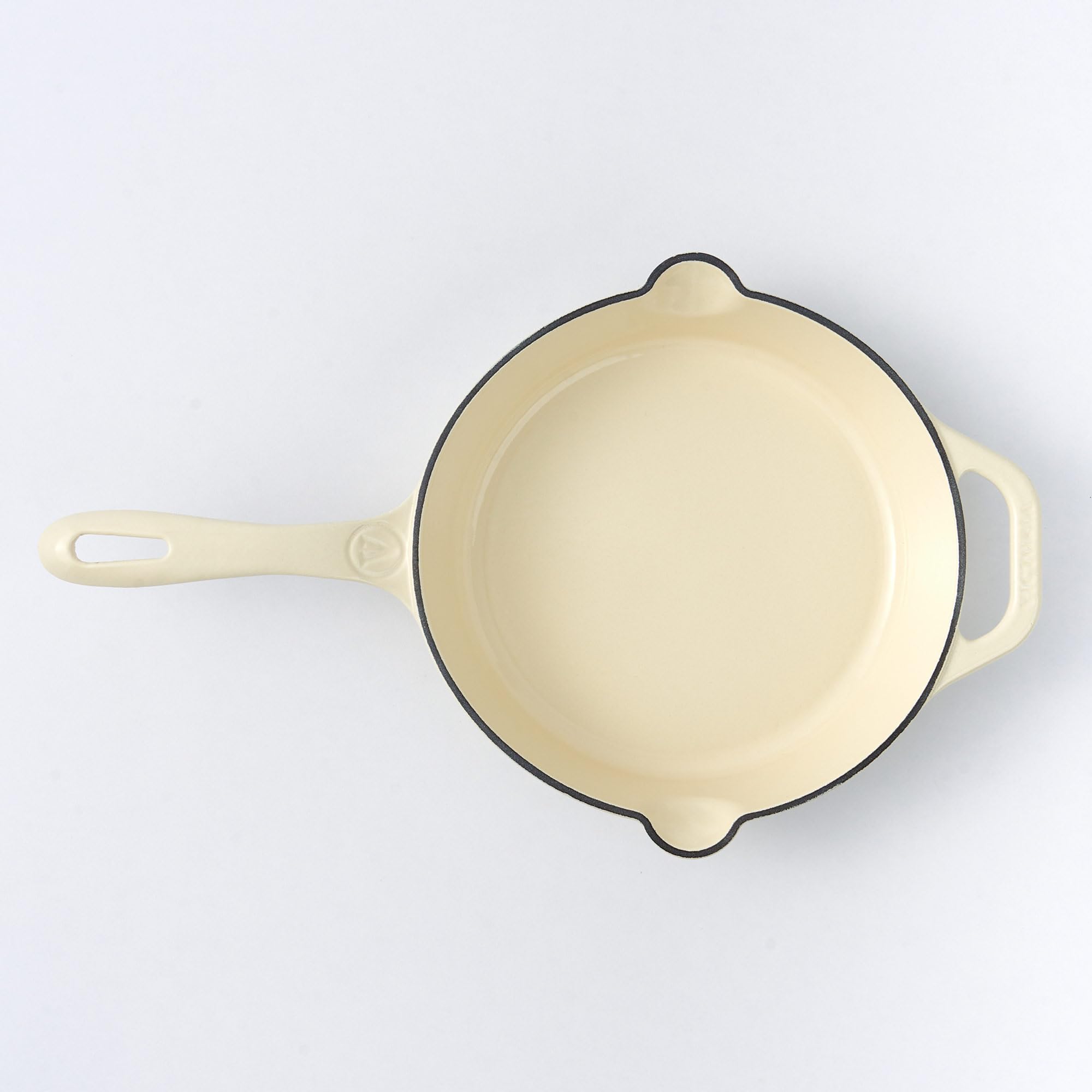 VICTORIA Sartén Hierro Fundido Esmaltado White Sable Inducción 23cm | Apta Fuego, Barbacoa, Horno, Vitrocerámica, Cast Iron Skillet Libre de Tóxicos sin PTFE ni PFOA