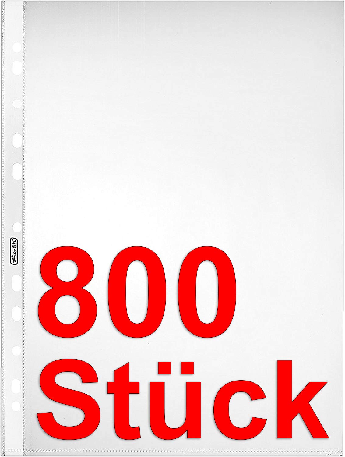 Herlitz 5824008 Prospekthülle, A4, glasklar, 0,05 mm (800 Stück)
