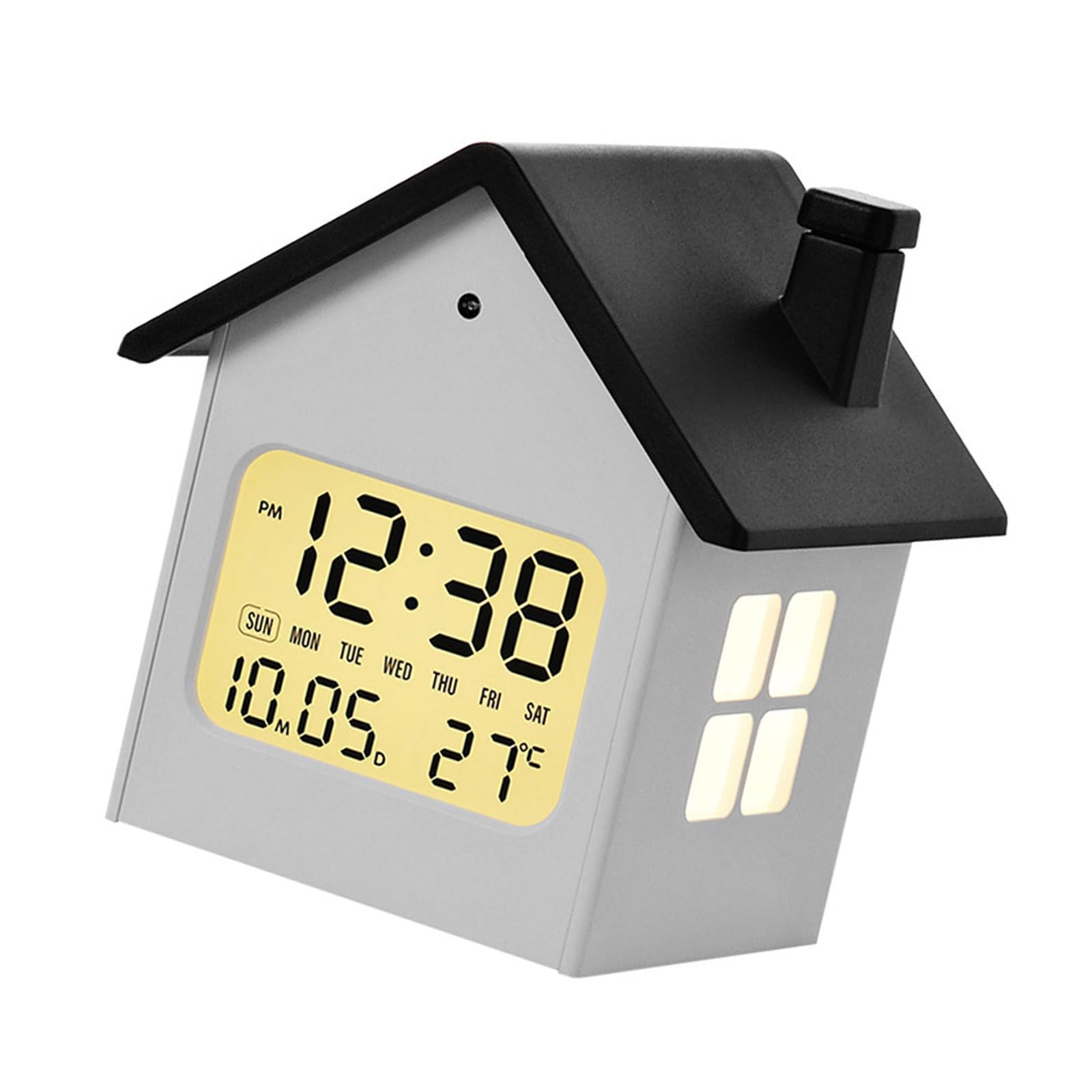 Piceioep Noiseless Desk Clock Safe Easy Read Display Ticking Technology Accurate Timekeeping for Adults Home Decoration Clock