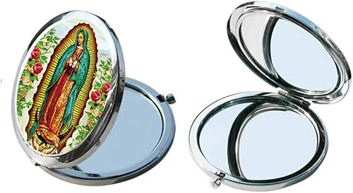 Miniatura 5 de Espejo compacto Nuestra Señora de Guadalupe (paquete de 12 piezas) – Bautizo Favor/Bautizo Recuerdos de Bautizo