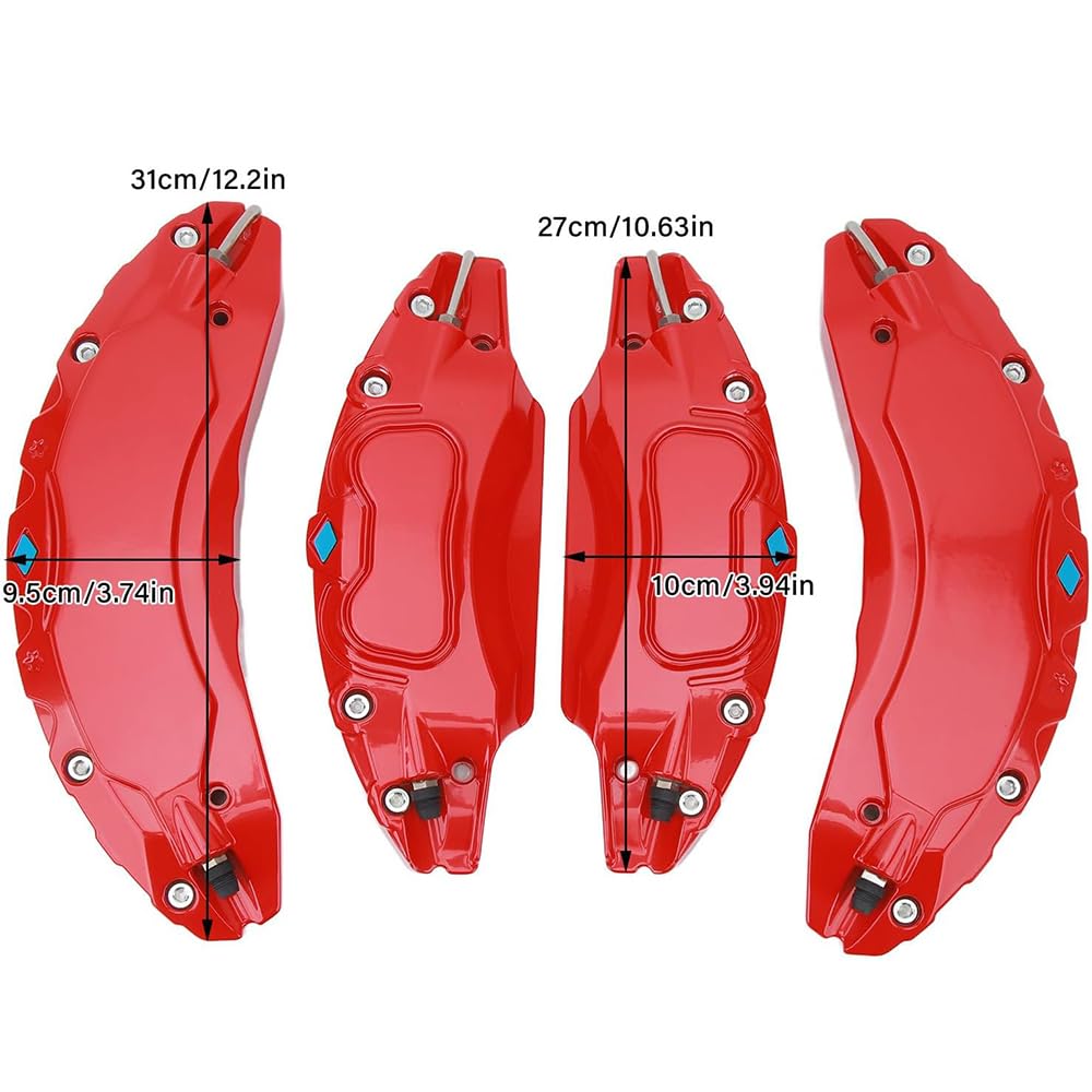 4 Piezas Cubre Pinzas de Freno para Dacia Logan MCV 2012-2020 | Protectoras para Pinza de Freno Coche Aluminio, Multifuncional Protectora Pinza Frenos, Revestimiento Protector