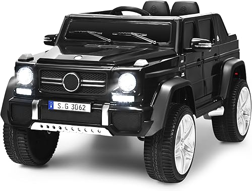 Miniatura 8 de DORTALA Vehículo eléctrico con licencia Mercedes-Benz Maybach G650, 12 V, batería de juguete para niños y niñas de 3 a 8 años, control remoto, luces