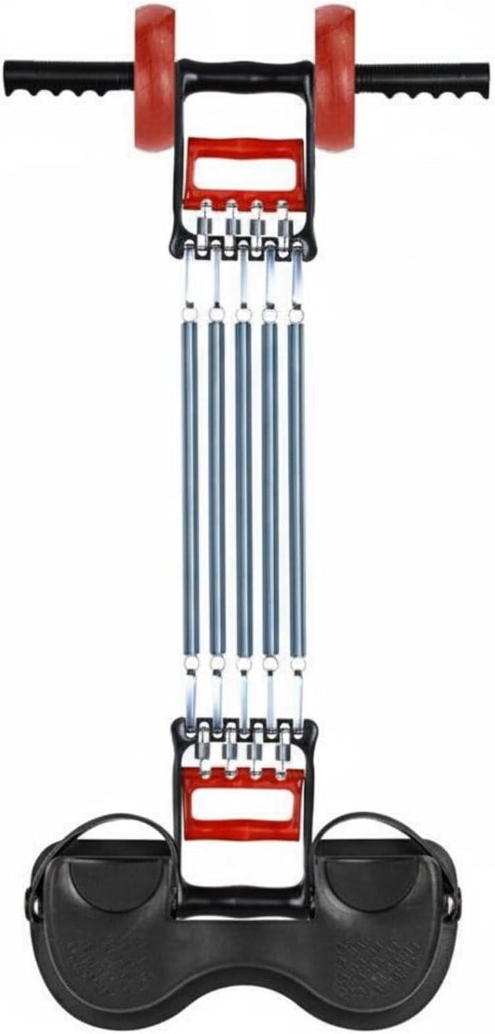 Qianly Chest Expander Sit Multi-Functional Multifunctional Spring Puller Non-Slip Pedals Resistance Spring Puller for Women, Beginners