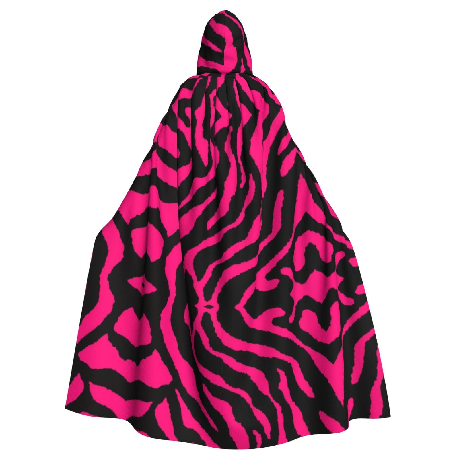 Zebra Tiger Leopard Pink Unisex Hooded Halloween Cloak Cosplay Halloween Christmas Fancy Dress Costumes For Adults