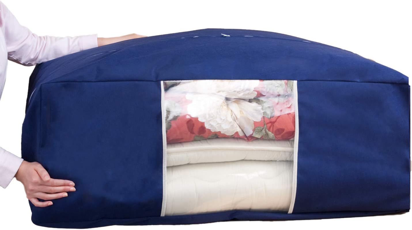 アストロ Breathable Clothes, Comforters, Can Store Futons, Half Oversized Duvet Storage Case, 布団一式, 02_Navy