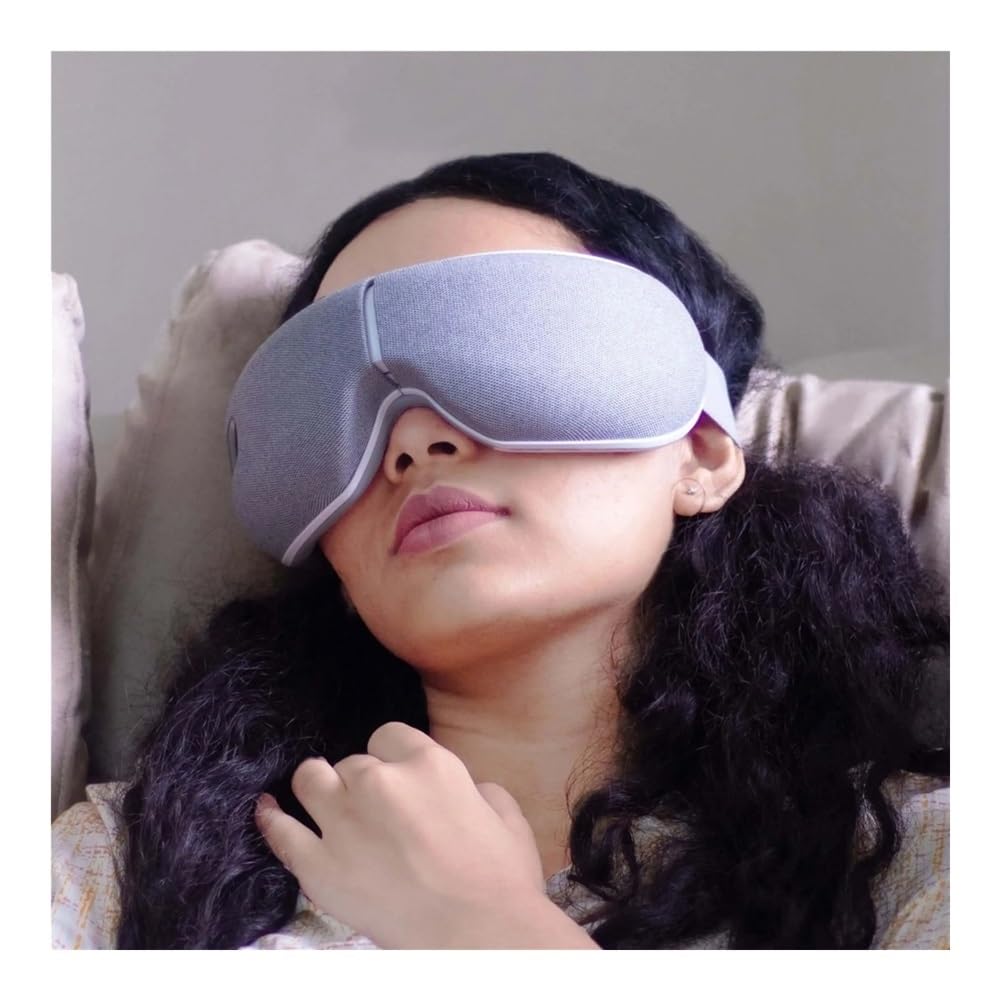 Masajeador de ojos para migrañas con música Bluetooth, dispositivo de cuidado de ojos, máscara inteligente para los ojos, relajación ocular, regalos para mamá/mujeres/hombres