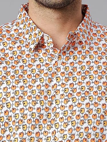 Image of Thomas Scott Men's | Printed | Full Sleeve | Slim Fit | 100% Cotton | Spread Collar | Casual Shirt