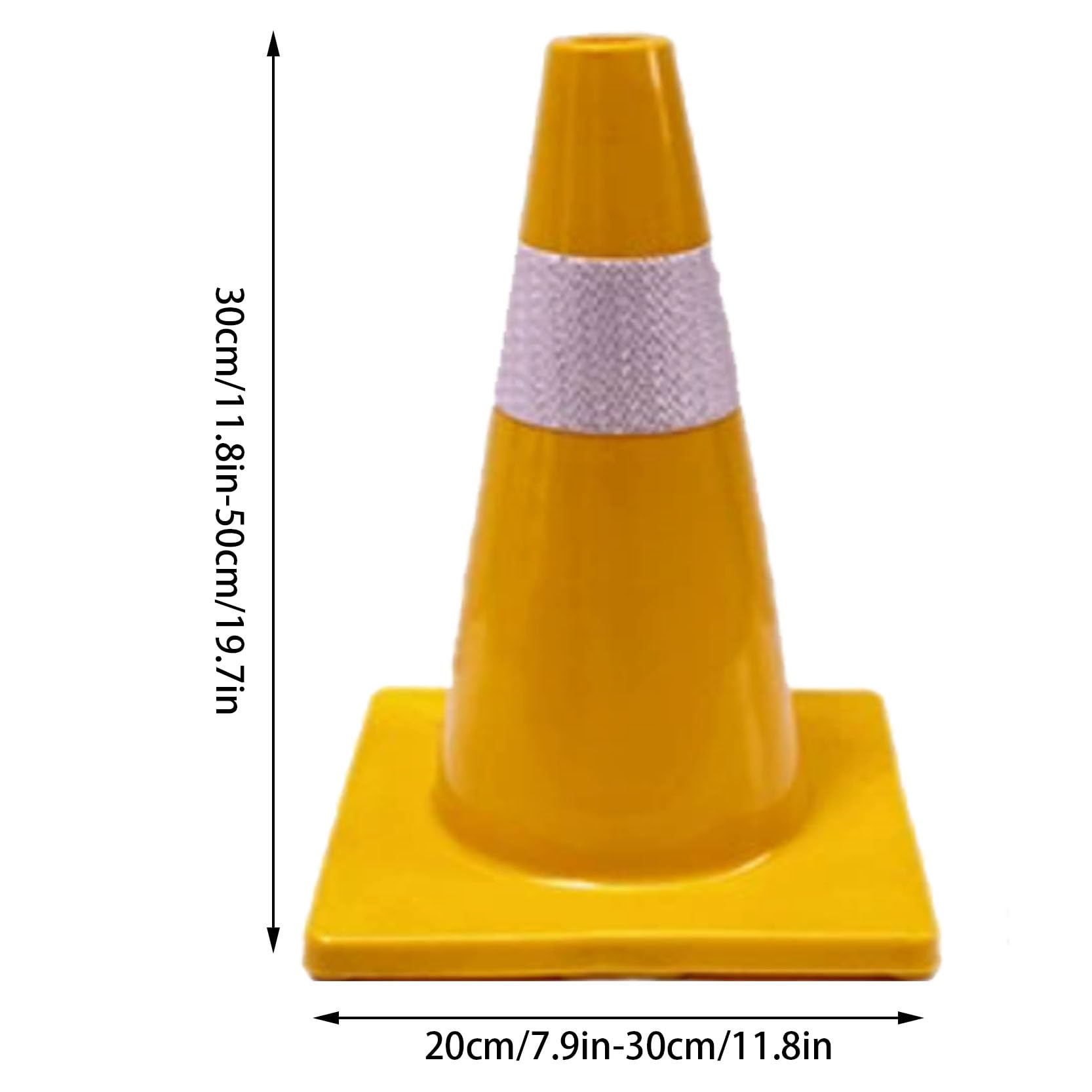 Conos de Estacionamiento,Conos de Tráfico,Conos de Seguridad con Collar Reflectante,Conos Desplegables Multiusos con Collar Reflectante(Size:30x21x21cm,Color:2B)