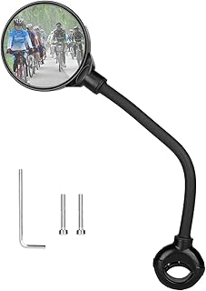 Yizhet 1 Pieza Espejo Retrovisor para Bicicleta,Bici Ciclismo Espejos Retrovisores,Ajustable de Manguera Espejo Retrovisor para Bicicleta, E-Bike, Monopatín, Silla de Ruedas, Cochecito, Ciclomotor