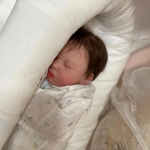 Miniatura 5 de iCradle Muñecas de bebé Reborn durmiendo para niñas de 20 pulgadas, vinilo de silicona de cuerpo completo, bebés Reborn con venas, muñecas