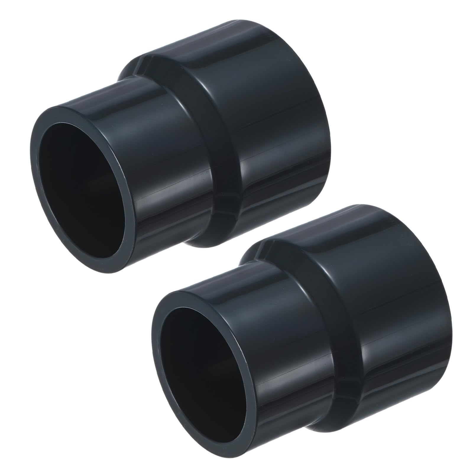 M METERXITY 2-Pz Raccordo Tubo Riduttore in Upvc, Accoppiamento Riduttore 2"x1-1/2" Connettore Programma 80 Raccordo Dritto in Pvc per Lista d'Acqua [Grigio]