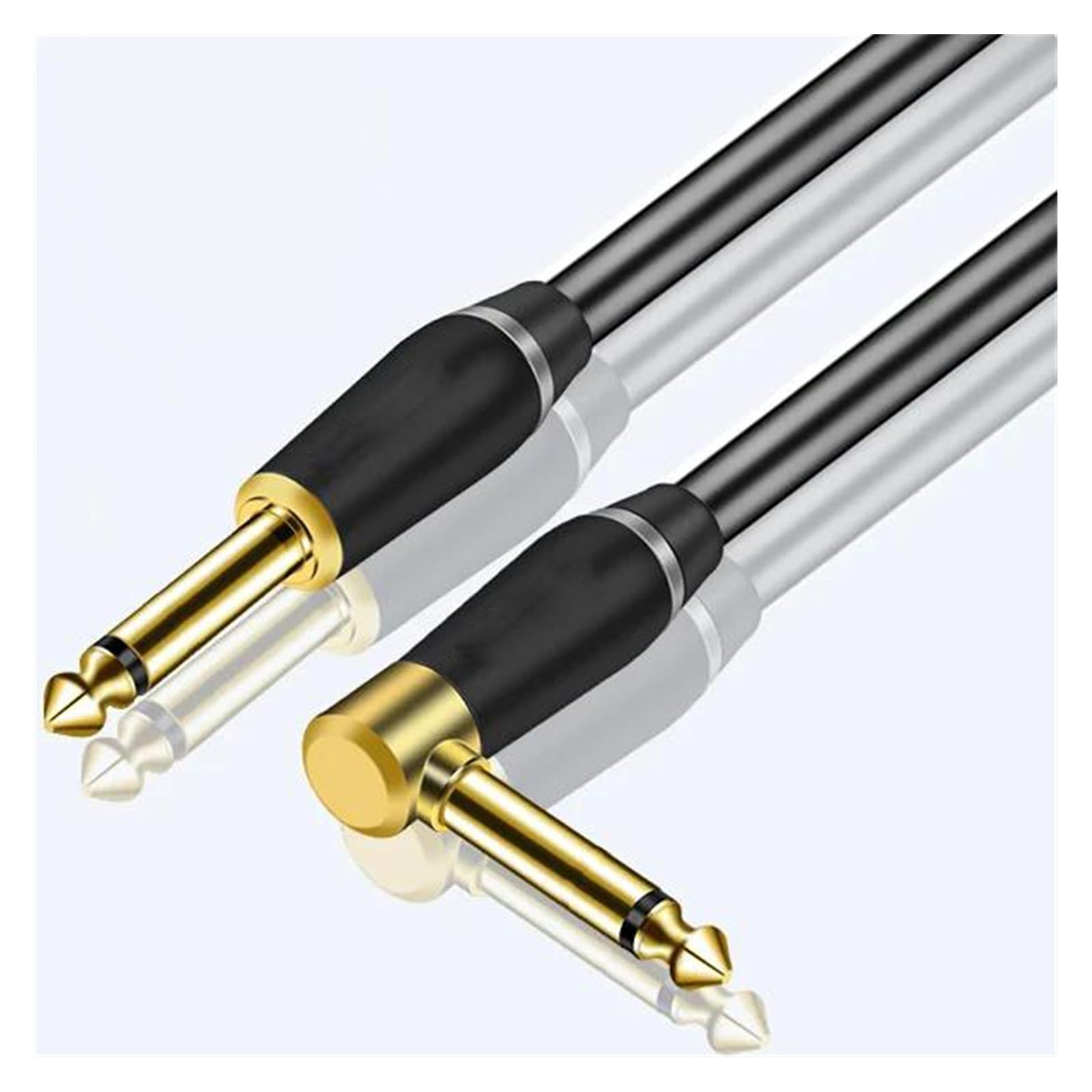 Cable de guitarra Cable de guitarra de 6,5 mm en ángulo recto a cable de instrumento recto(1m)