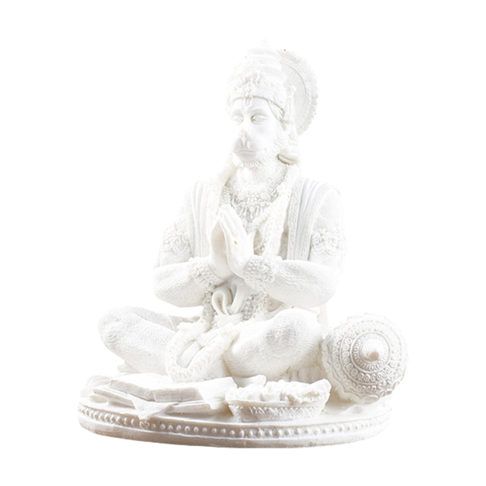 Meaktsmi Meditating Buddhas Sculpture Resins Hanuman Statue Hindu God Of Strength Figurine Spiritual Decors For Home And Office