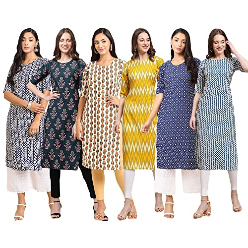 Image of Pinkmint Women's Crepe Digital Print Straight Kurta