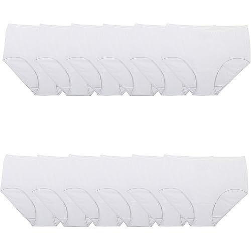 Fruit of the Loom Women's Tag Free Cotton Brief Panties (Regular & Plus Size)