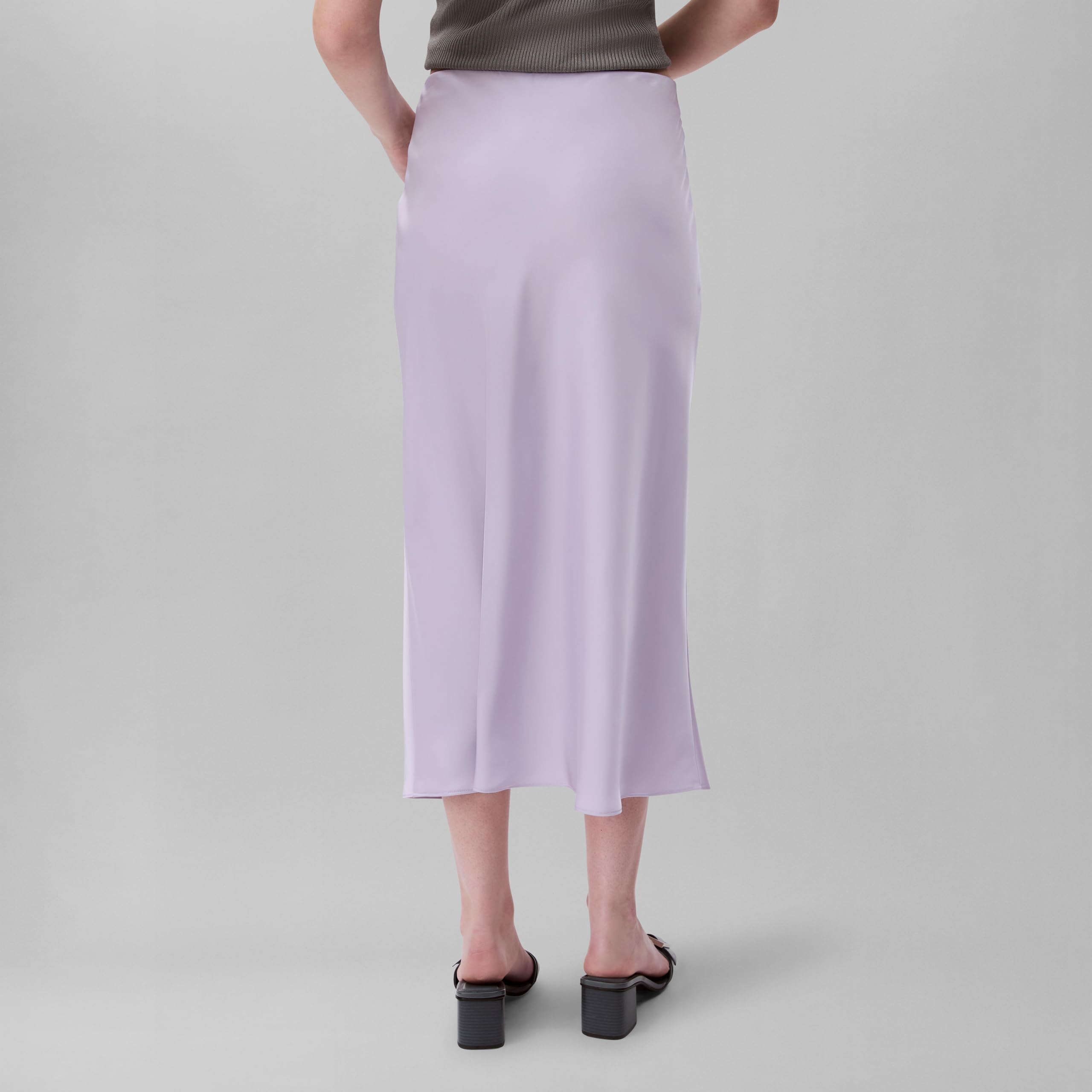 Calvin Klein Matte Satin Midi Skirt Falda Mujer (Pack de 1)