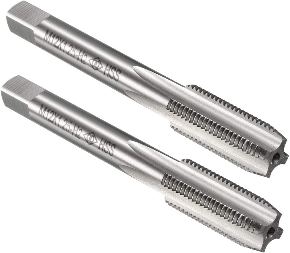 sourcing map Metric Machine Thread Tap M12 x 1.25 H2 High Speed Steel