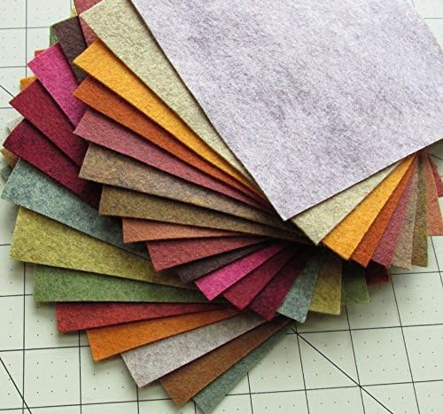 21 Felt Sheets - 6"X12" Felt Fabric Fall Colors Collection - Merino Wool blend Felt Sheets Crafts Sewing Crafts DIY