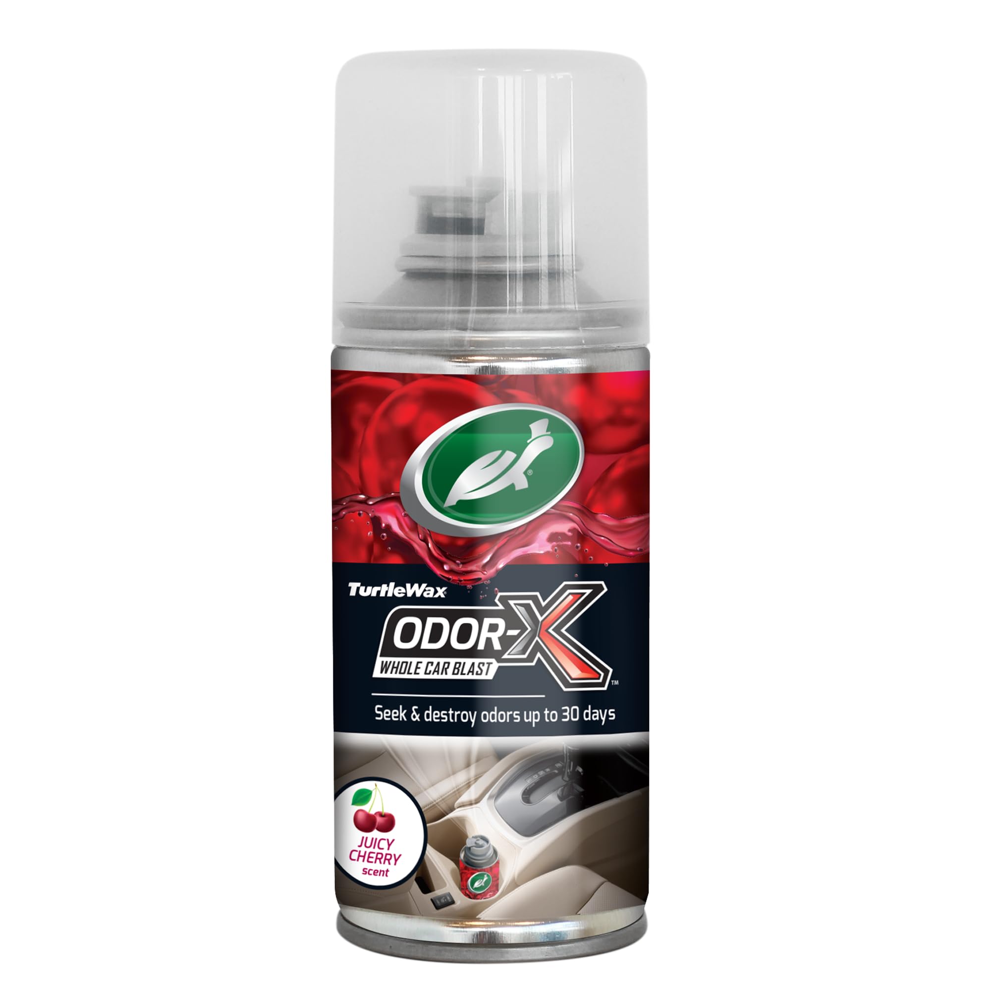Turtle Wax54100 Odor-X Whole Car Blast - New Car Experience Air Freshener & Odor Remover Car Bomb - Removes Unwanted Odors for up to 30 Days- Cherry Scent (1 Pack)
