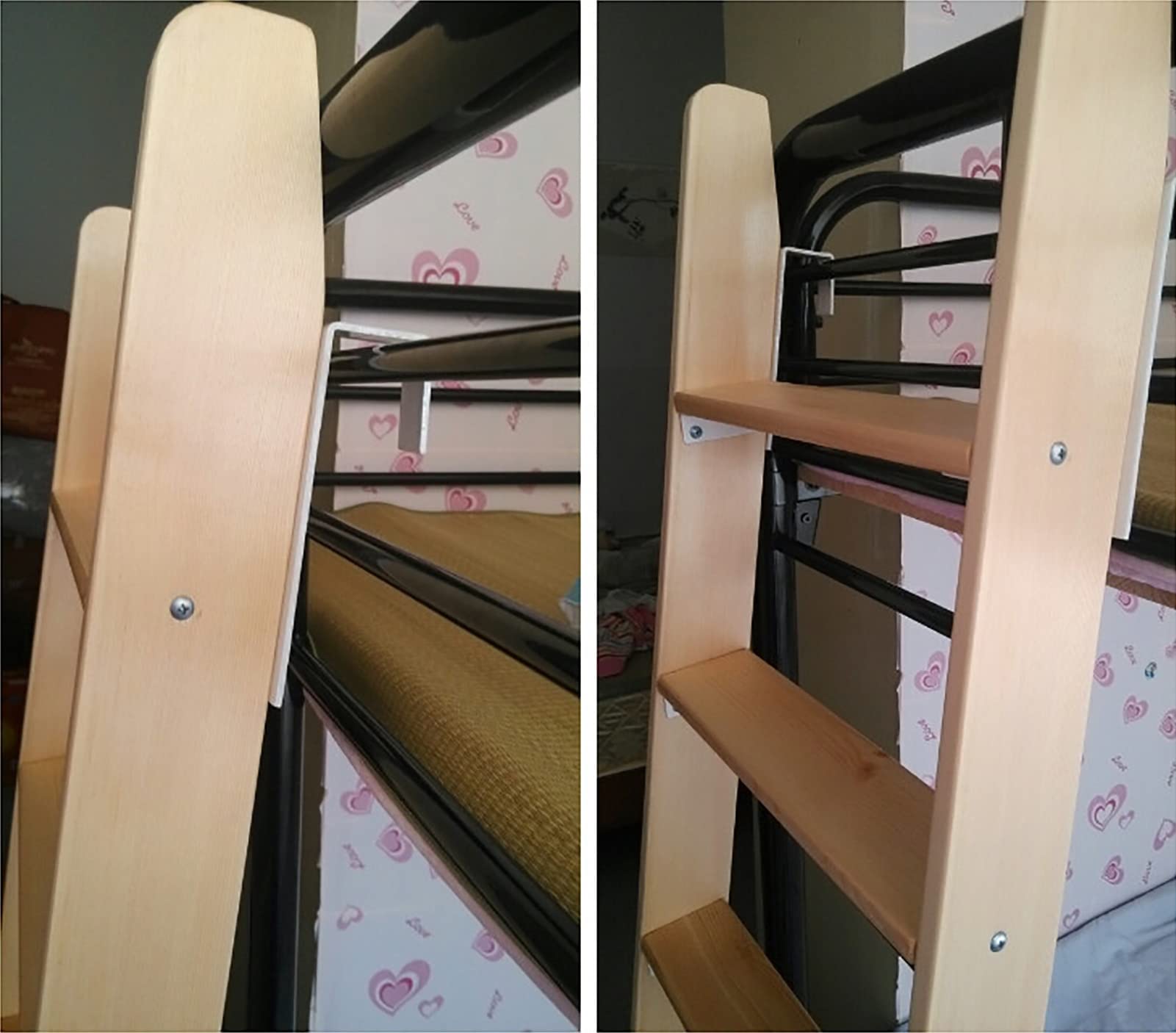 scaletta letto a castello Scaletta di Ricambio in Legno per Letto a Castello, Scala a Castello Antiscivolo Carico 100kg, Solo Scala per Letto a Castello per Uso Domestico, Scalette per Cuccette Camper