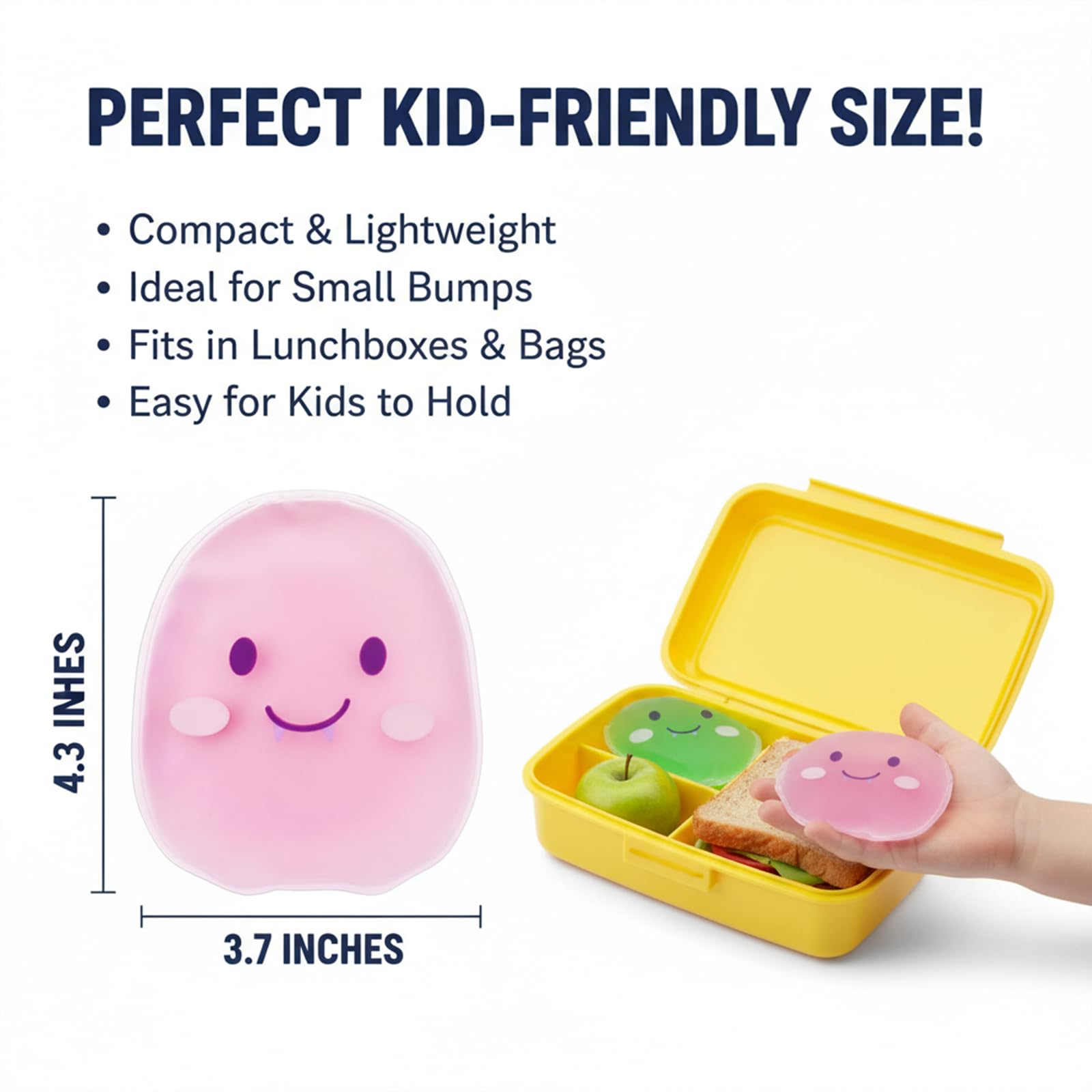 Boo Boo Lot de 8 blocs de glace pour enfants blessés, poche de glace avec housse souple pour soulager la douleur, la fièvre, les dents de sagesse, les premiers secours et la tête, le cou, les bras