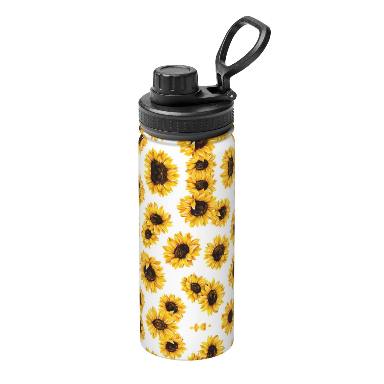 Kfjghhl Insulated Stainless Sunflower Steel Water Bottle For Sport Gym Travel Leak Camping Hiking Hydration