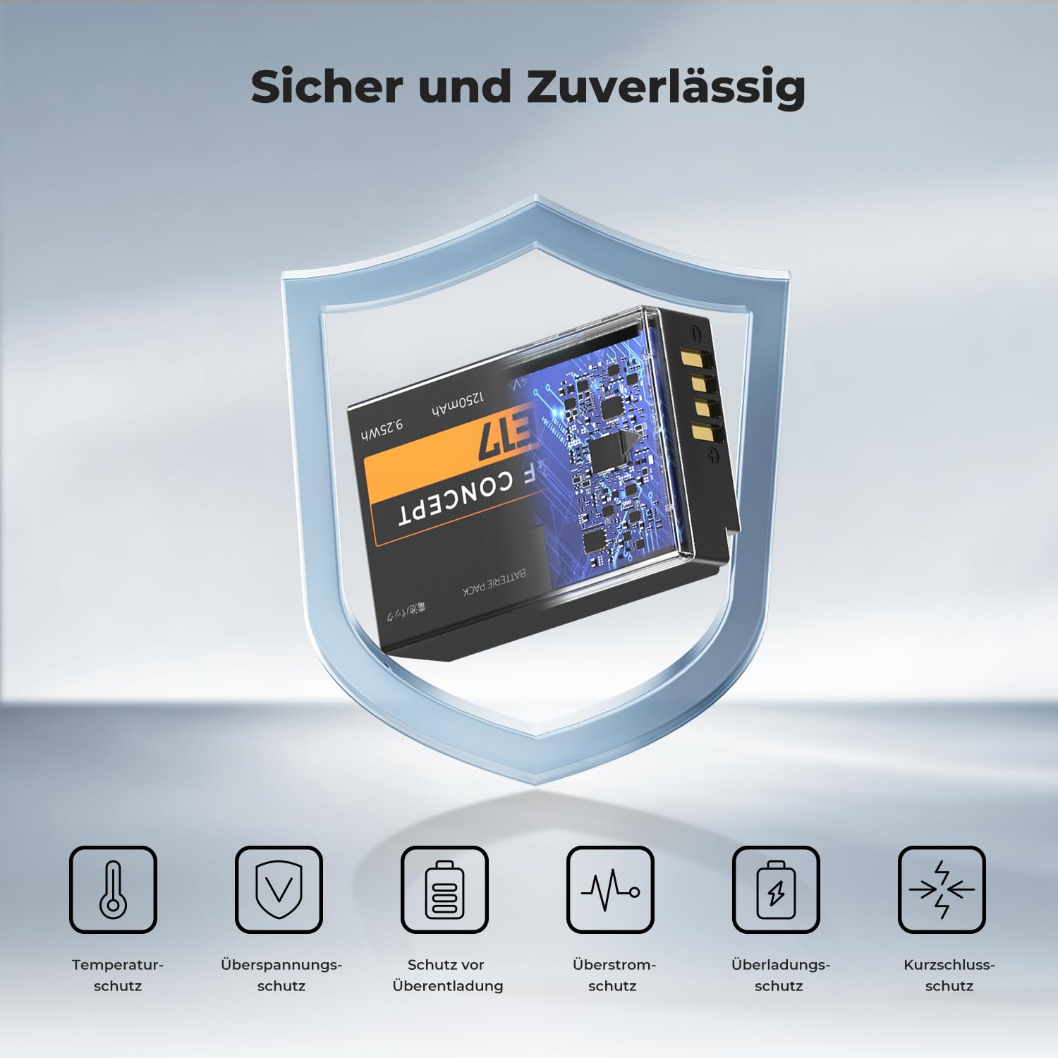 K&F CONCEPT 3er-Pack LP-E17 1250mAh Akku und Verbessertes 3-Schacht LCD Ladegerät,Kompatibel mit Canon EOS RP, EOS R10, EOS R8, EOS R50, Rebel T8i,T7i,T6i,SL2, SL3, EOS 77D, EOS 750D Powershot V1