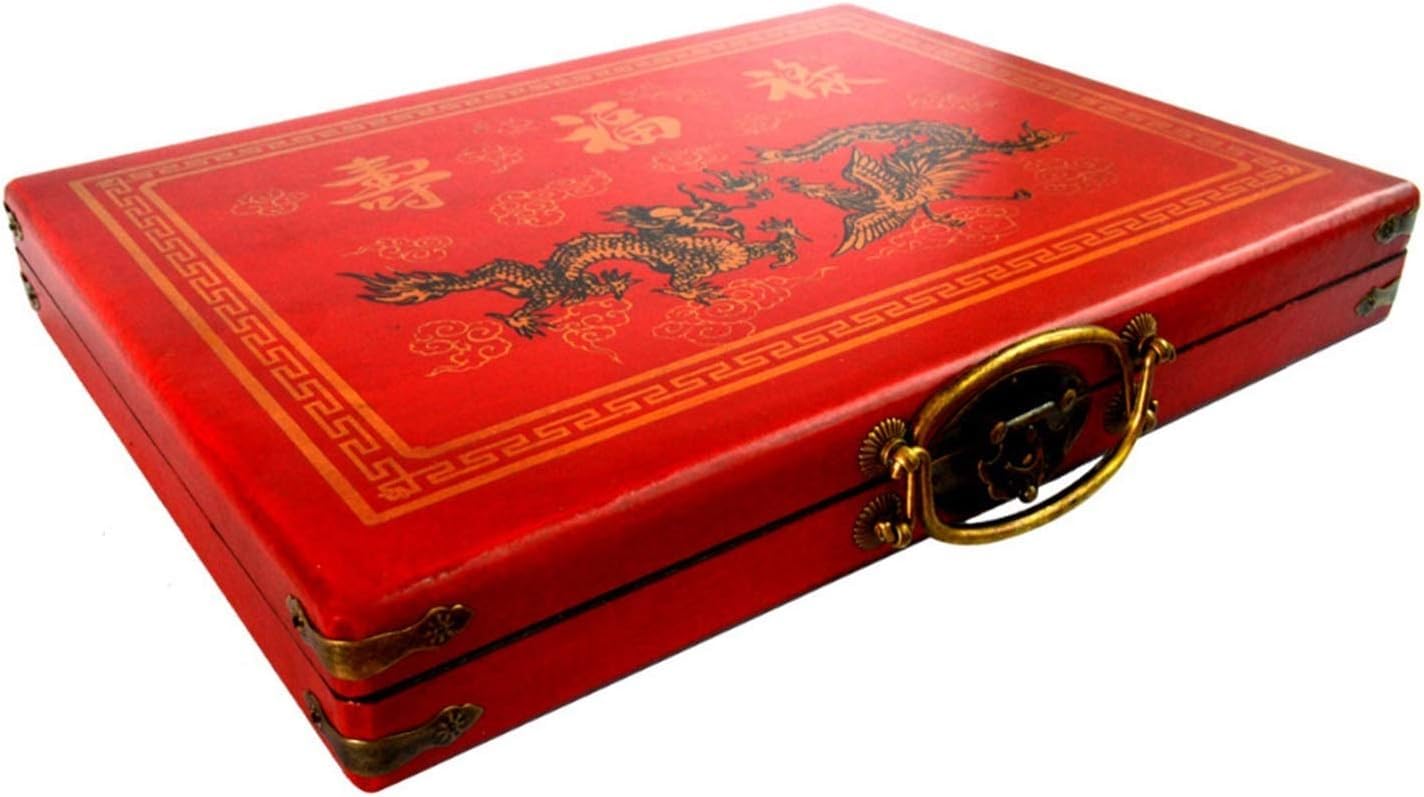 Set da Viaggio Mahjong Giochi da Tavolo Mahjong Cinesi Mahjong Portatili Giochi Tradizionali Mahjong