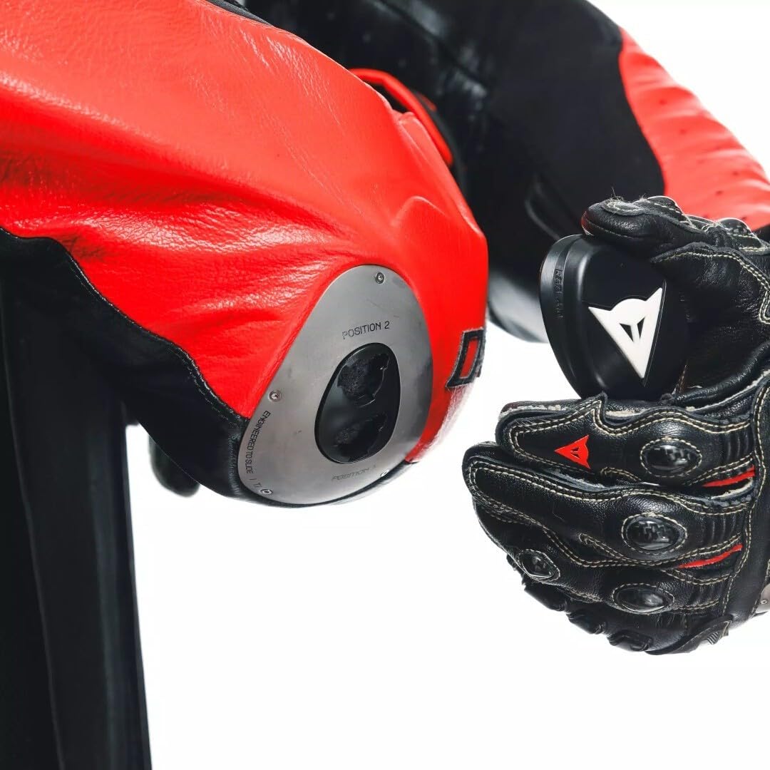 Dainese Mugello 3 D-Air perforowany 1-częściowy skórzany kombinezon motocyklowy, czarny/czerwony/biały, 60