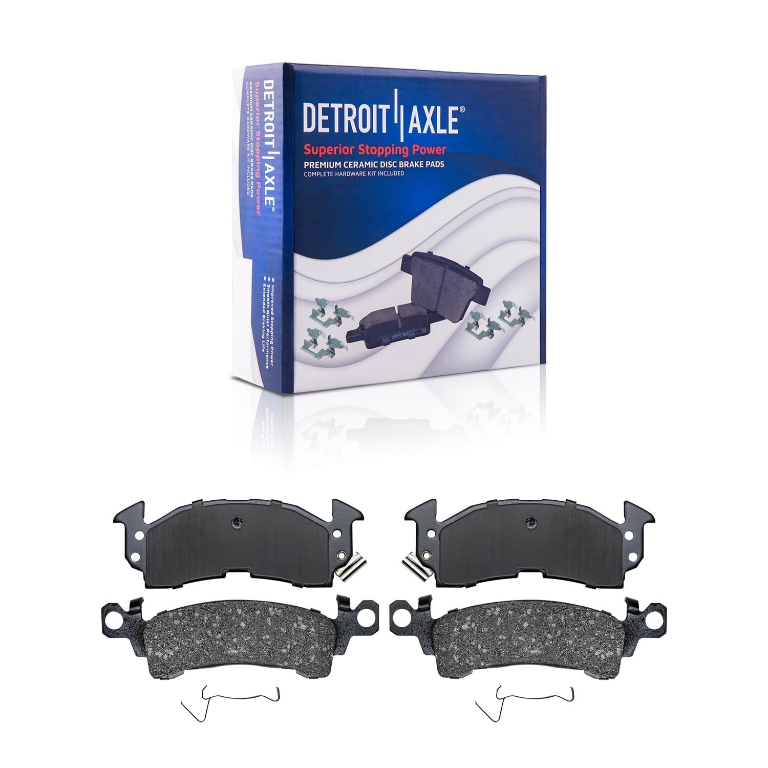 Detroit Axle - RWD Brake Kit for 1990-2002 Chevrolet Astro GMC Safari | Front Ceramic Brake Pads Rear Semi-Metallic Brake Shoes 1991 1992 1993 1994 1995 1996 1997 1998 1999 2000 2001 Replacem product thumbnail 6