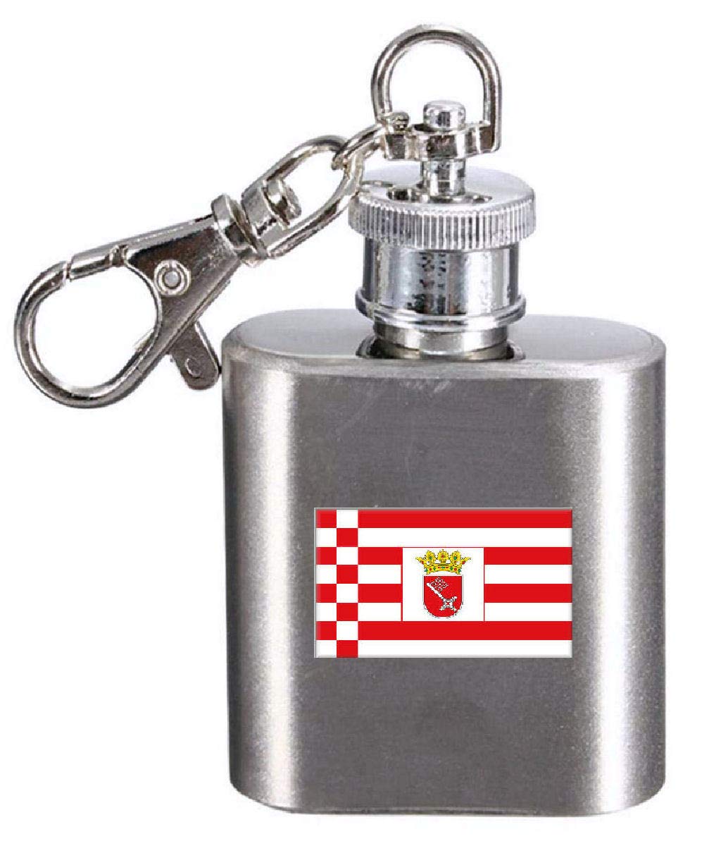 Flasque porte-clés drapeau Hanseatic en acier de 30 ml
