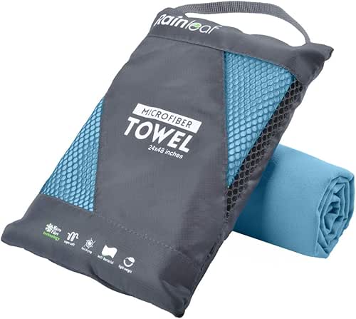 Rainleaf Microfiber Towel Perfect Travel & Gym & Camping Towel.