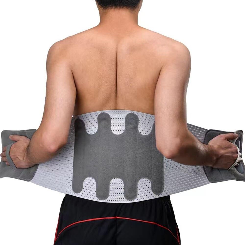 Soporte de espalda transpirable para mujeres, hombres, alivio del dolor de espalda baja, cinturón de soporte de espalda para uso diario, soporte lumbar, soporte de fijación de cintura espinal para esc