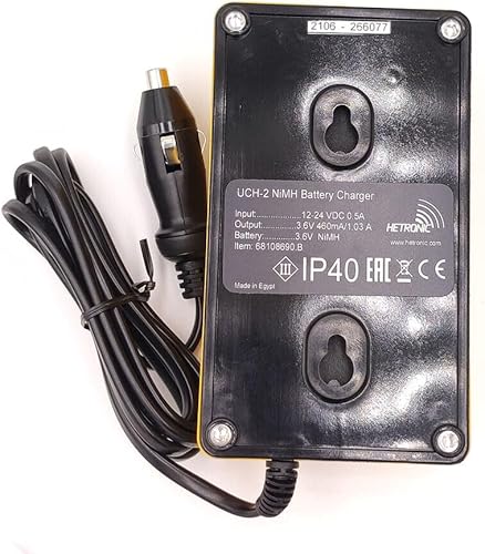 Miniatura 7 de Hetronic UCH-2 Cargador de batería UCH2 Entrada 12-24VDC Salida 460mA1.03mA Cargador de batería para 2100mAh Hetronic 68300900 Batería