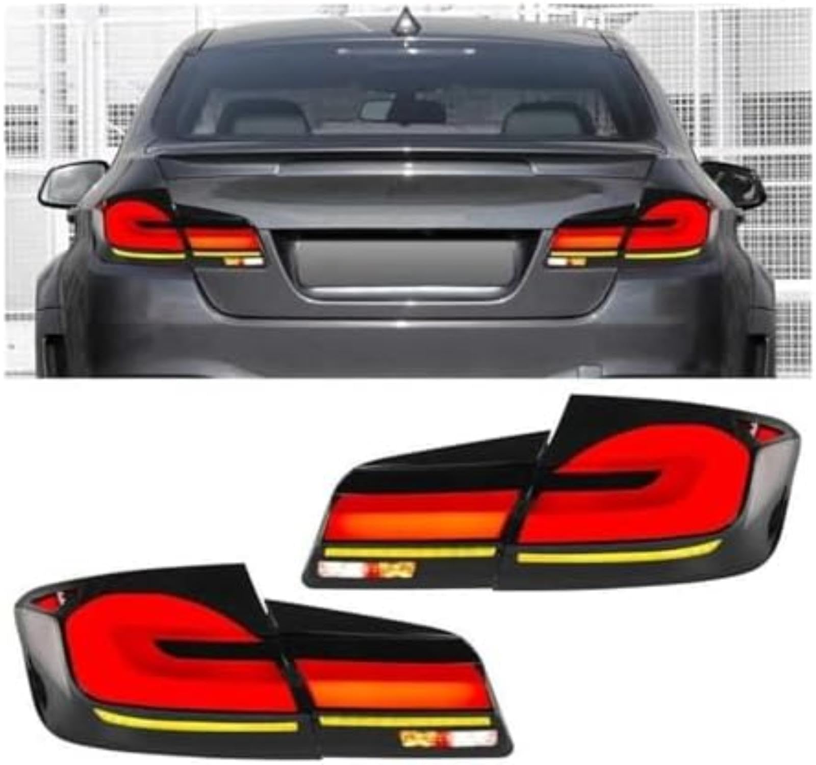 Dla BMW serii 5 F10, dla Sedan M5 2010-2013 20214 2015 2016 Światła tylne dynamiczny skręt, dla sygnału tylna lampa światła Lampka sygnalizacyjna w lusterku bocznym Lampka sygnalizacyjna