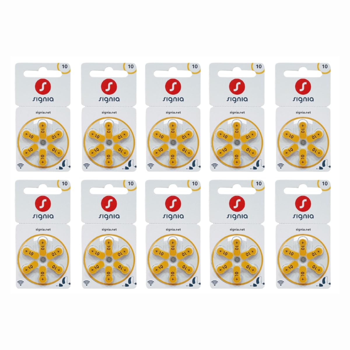 Signia Size 10 Hearing Aid Battery (Pack of 10 = 60 Batteries)-image-12