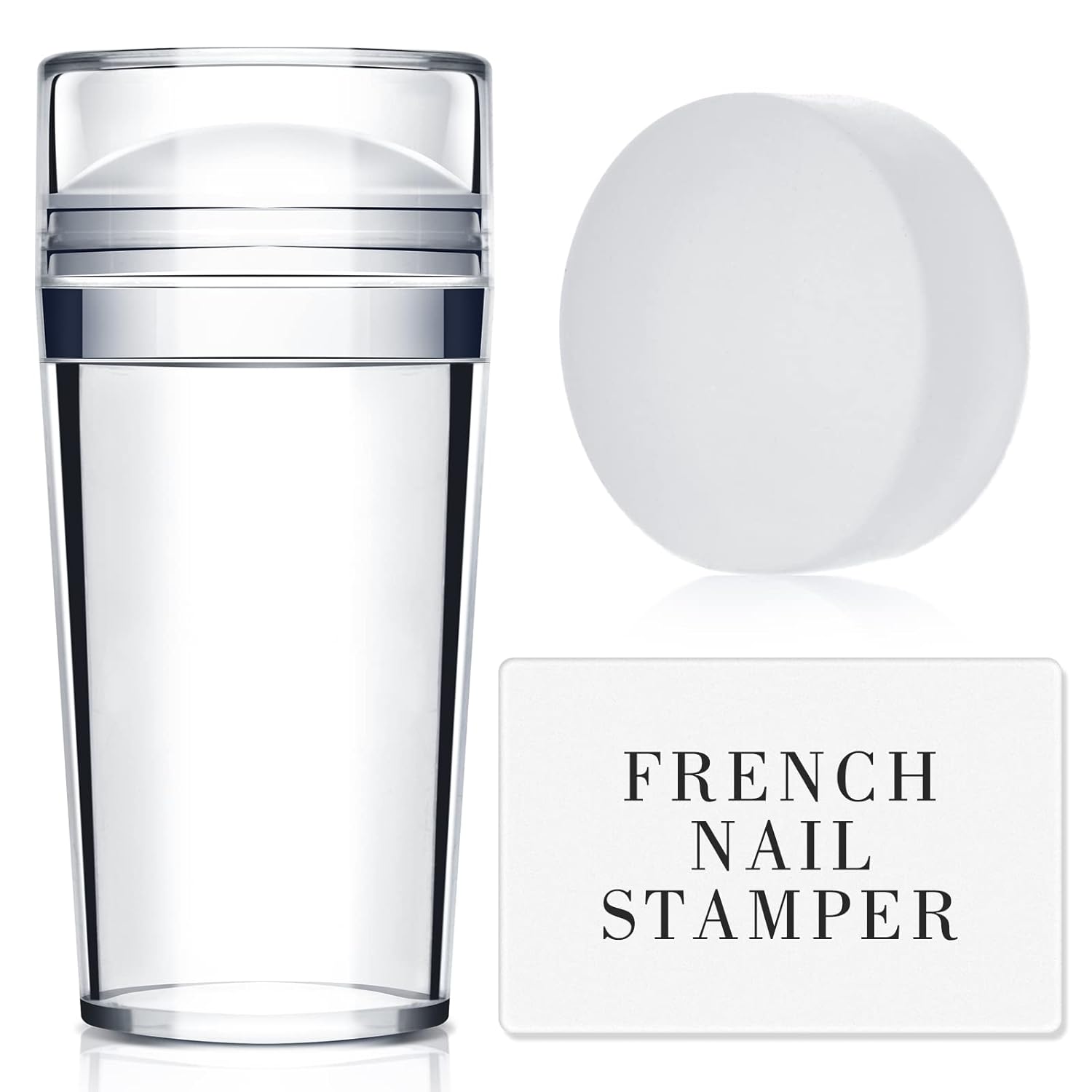 Soft Silicone Jelly Nail Stamper Kit With Scraper and Acrylic Scrapers for French Stamping Polish Manicure Art Tool-image-15