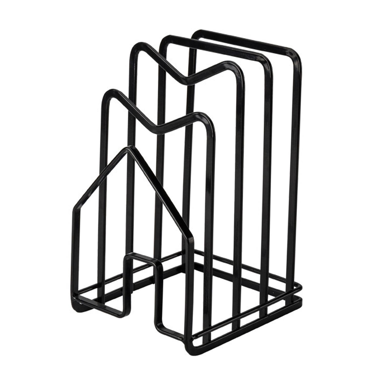 Alcxazs Black Lid Holder Kitchen Bakeware Pot Organizer, 12.5X14.5x21.5cm