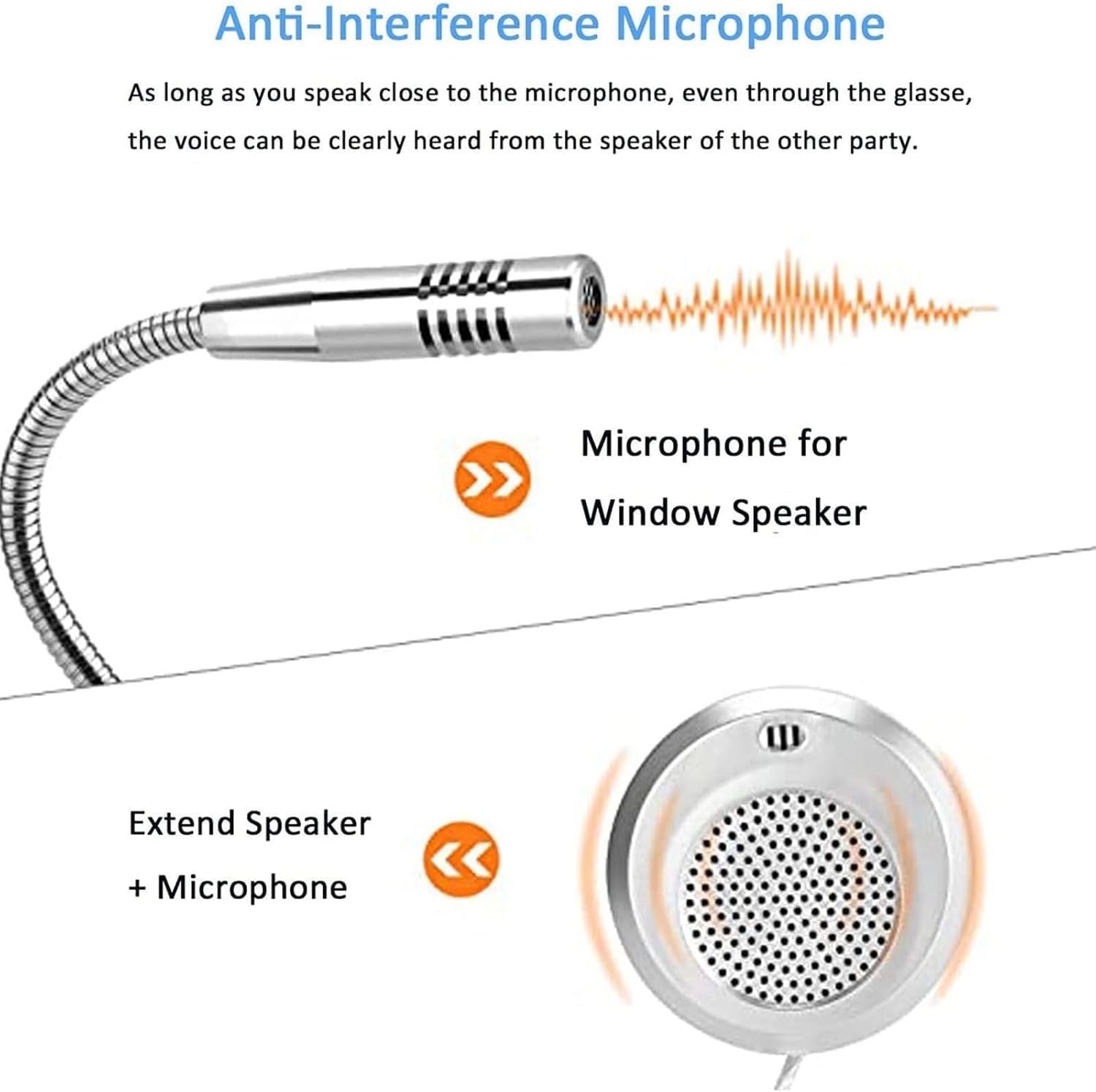 Window Intercom Two-Way, Commercial Counter Two-Way Intercom, Bank Station Restaurant Ticket Window Intercom