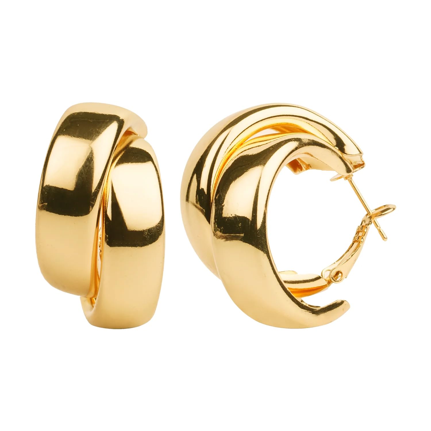Shining Diva Fashion Latest Stylish Double Layer Hoop Earrings for Women And Girls (rrsd15874er) (B0D1R5JFMB) Amazon Price History, Amazon Price Tracker