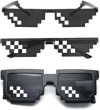Amazon Co Jp Bennyue サングラス モザイク おもしろメガネ 3本セット パーティーめがね パーティーグッズ 男女兼用 ァッション 小物 おもちゃ