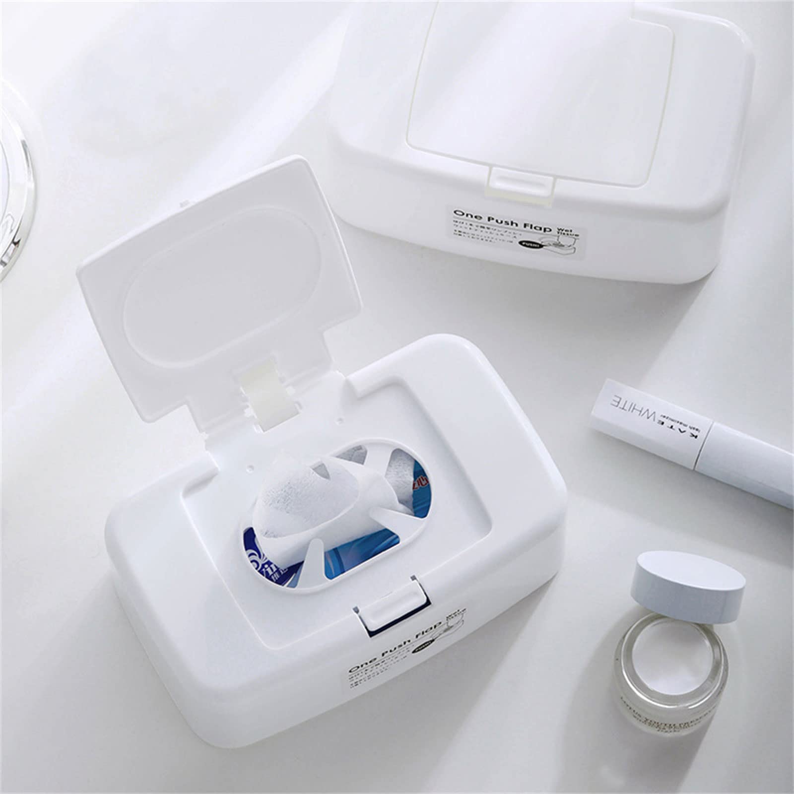Scatola per fazzoletti umidificati Dispenser per salviette umidificate Scatola per fazzoletti portatile Scatola per riporre bastoncini di cotone per desktop da ufficio a casa in au