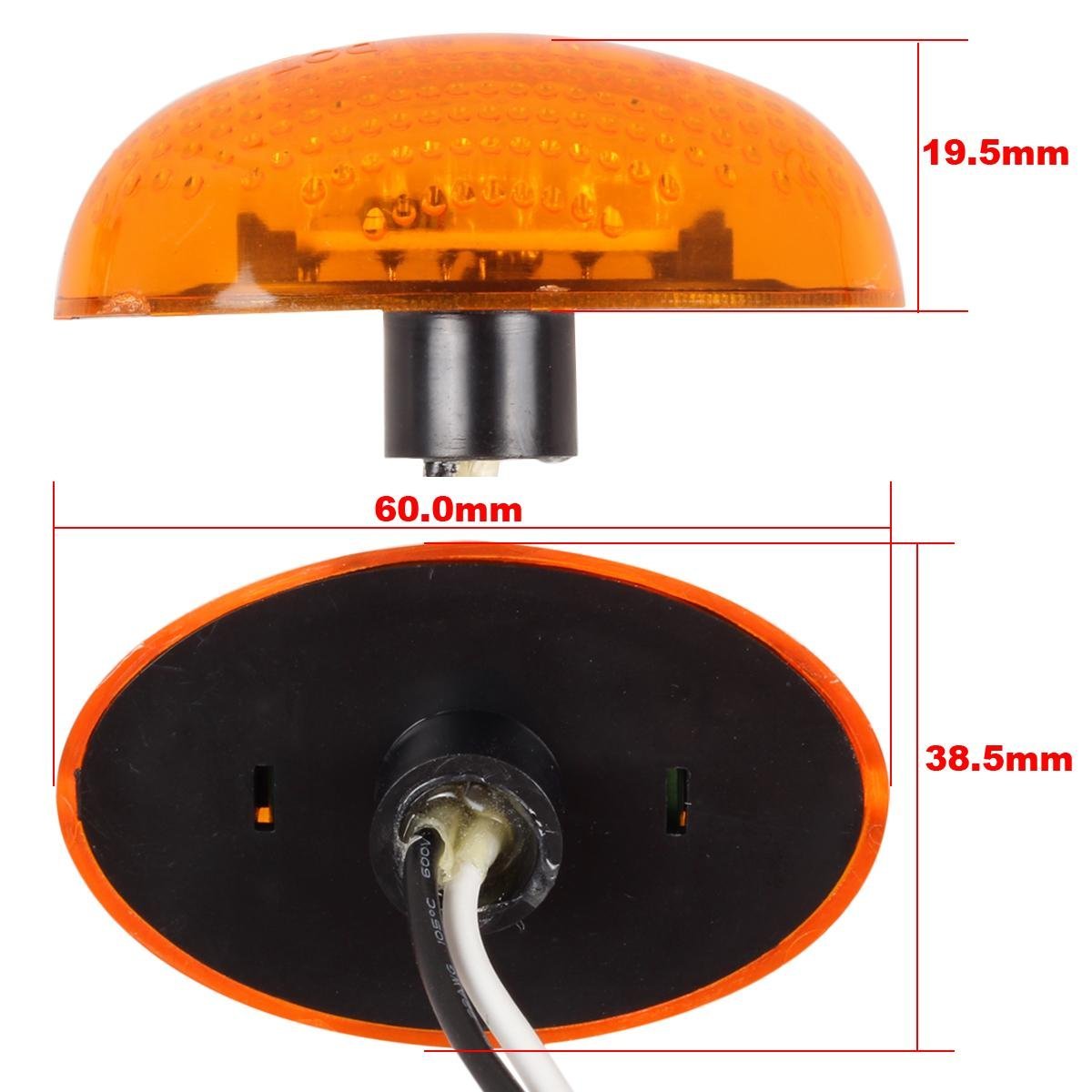 Partsam Red 3 Bar Light &LED Fender Bed Side Marker Lights Replacement